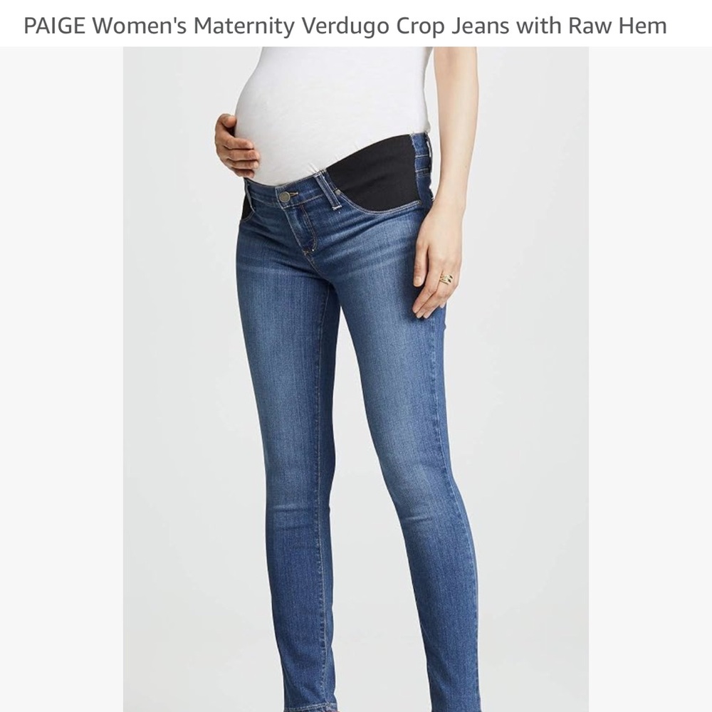 Paige Verdugo Ultra Skinny Maternity Jeans with Stretchy Belly Panel size 26